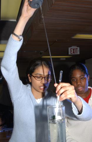 Student Using Lab Equipment