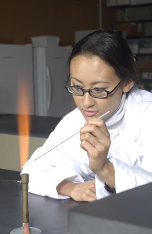 Student Using Microbiology Lab Equipment