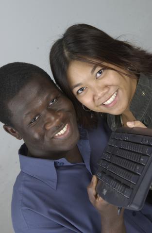 Two Students with Keyboard, Promotional Studio Image