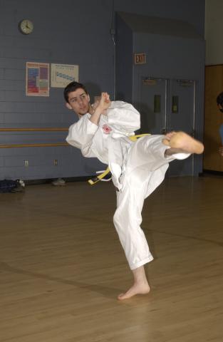 Student doing Karate