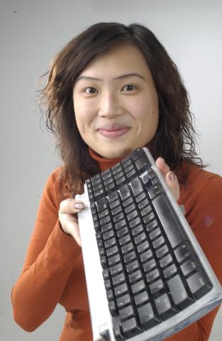 Wynne Leung, New Media Co-op Student with Keyboard, Promotional Image