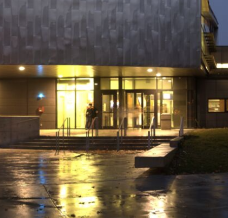 Panorama Photograph, Exterior Student Centre and Arts and Administration Building (AA), at Night
