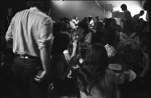 Crowd of Students in College Pub