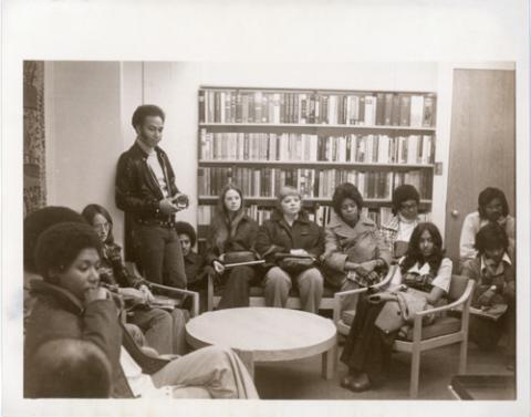Group of Students Seated at International Students' Association Meeting