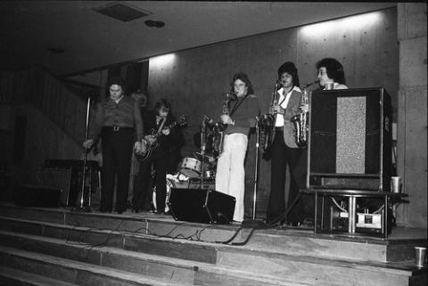 Band Playing Onstage in The Meeting Place