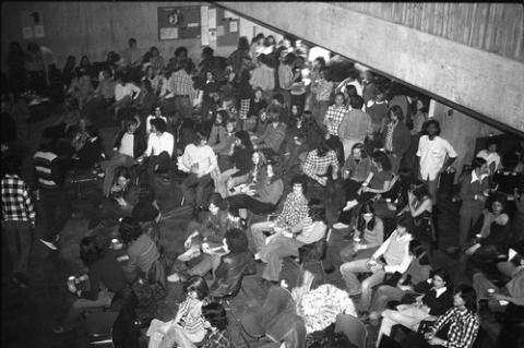 Students Sitting in Audience in The Meeting Place