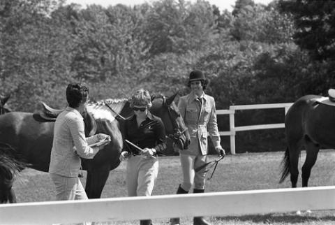 Horses and Horse Show Workers