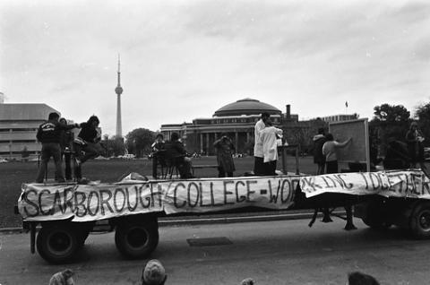 Scarborough College Homecoming Float on King's College Circle