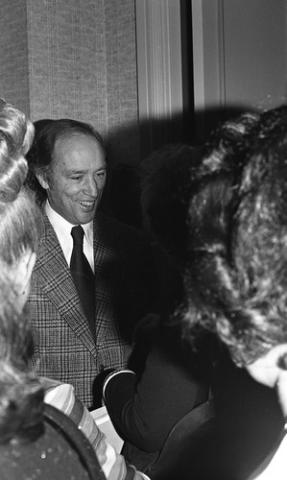 Pierre Trudeau Standing with Attendees