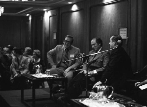 Pierre Trudeau Seated at Table