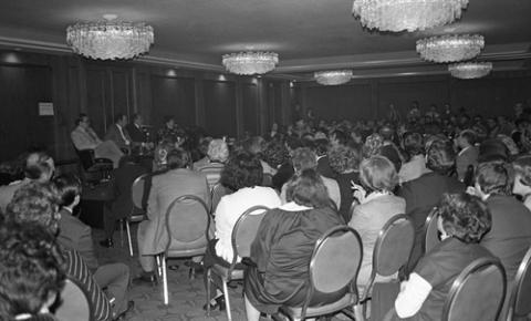 Crowd of Attendees to Pierre Trudeau Event