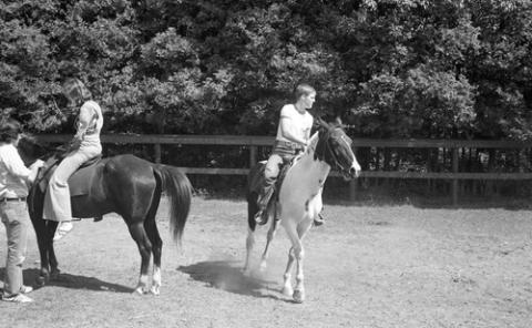 Two Students on Horses