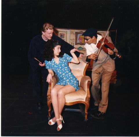 Students performing The Taming of the Shrew
