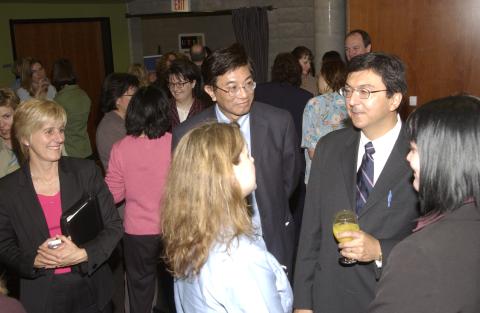 Kwong-loi Shun and David Naylor with Guests and Dignitaries, Announcement, Green Room, Academic Resource Centre