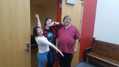 Photograph of Grace Phan-Nguyen, Alana Paré and Kevin Wright